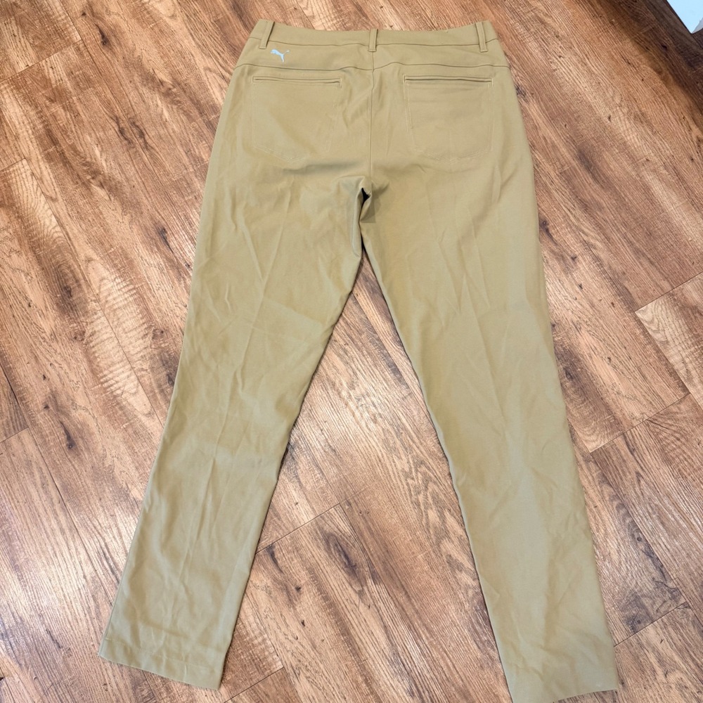 Puma Golf Mens 32x32 Khaki Tan 5-Pocket Performance Pants Gripper Waistband - Picture 9 of 10